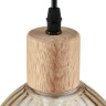 Подвесной светильник LUMION NATANA 8054/1А SUSPENTIONI LN24 E27 1*60W 220V дерево/амбер металл/стекло 8054/1A